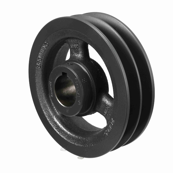 2 Groove Cast Iron Fhp - Finished Bore Sheave, 2BK65X 1 3/8